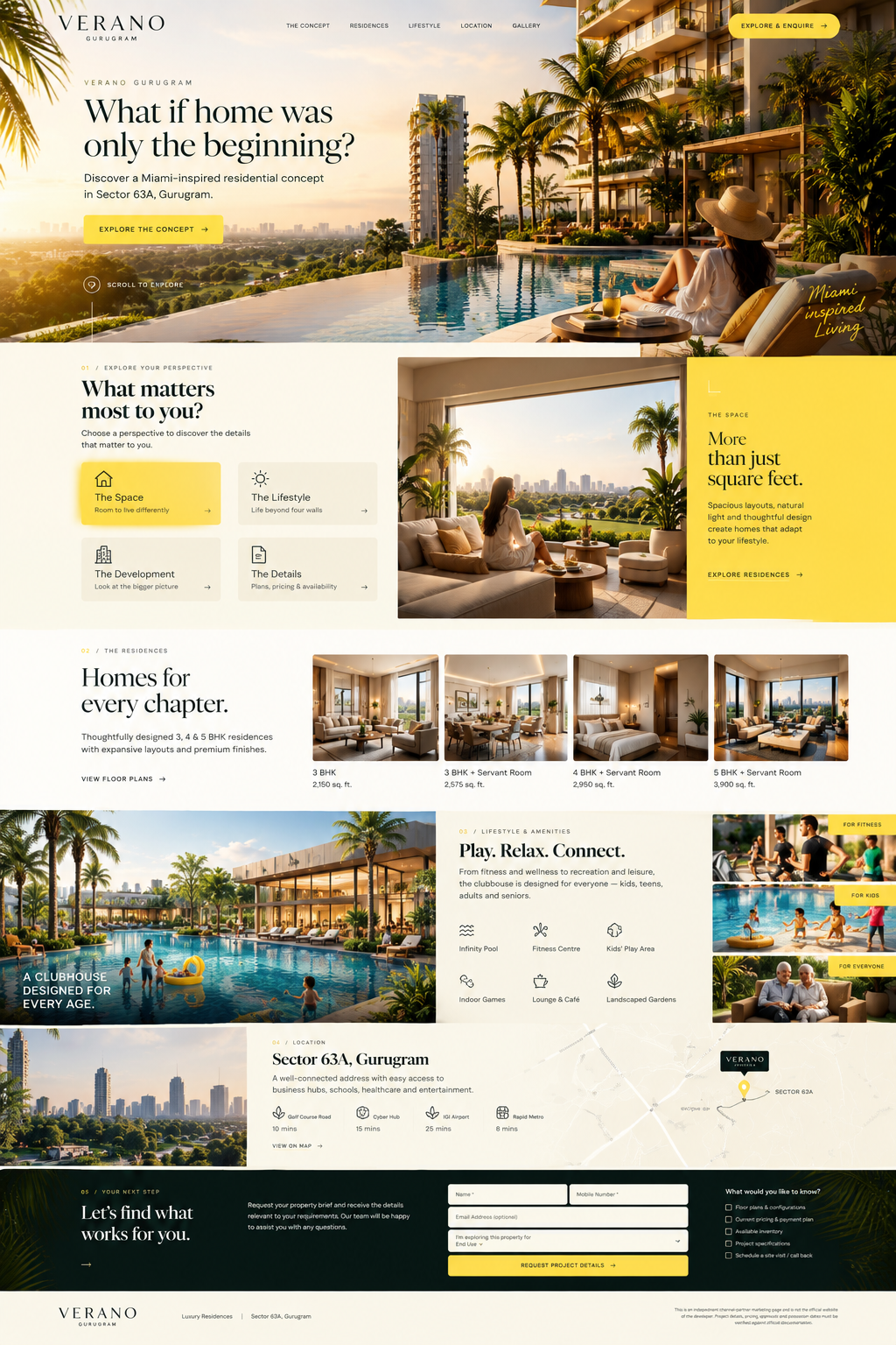 Verano Gurugram Miami-inspired living — approved visual concept reference